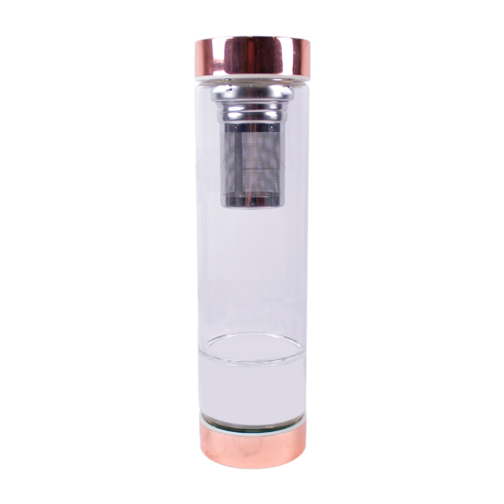 Glass Water Bottle - Crystal Glass Water Bottle - Super Vinyasa